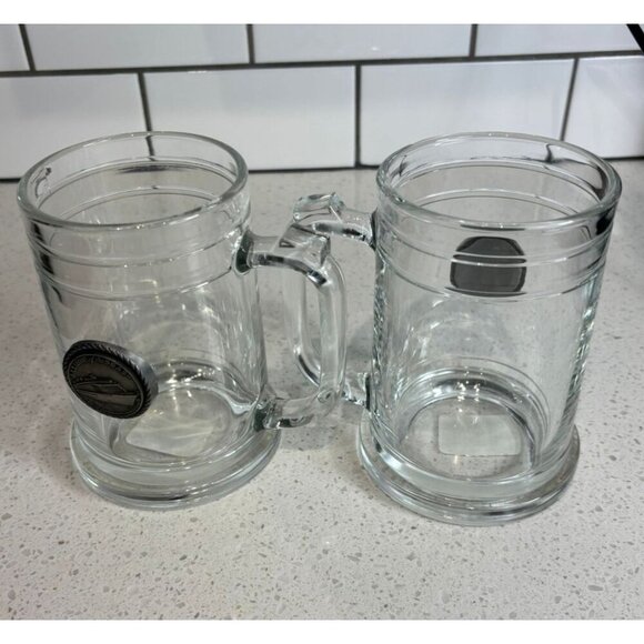 Other - Set of 2 Allure of the Seas Cruise Mugs Two Serving Large Clear Glasses Beer Mug